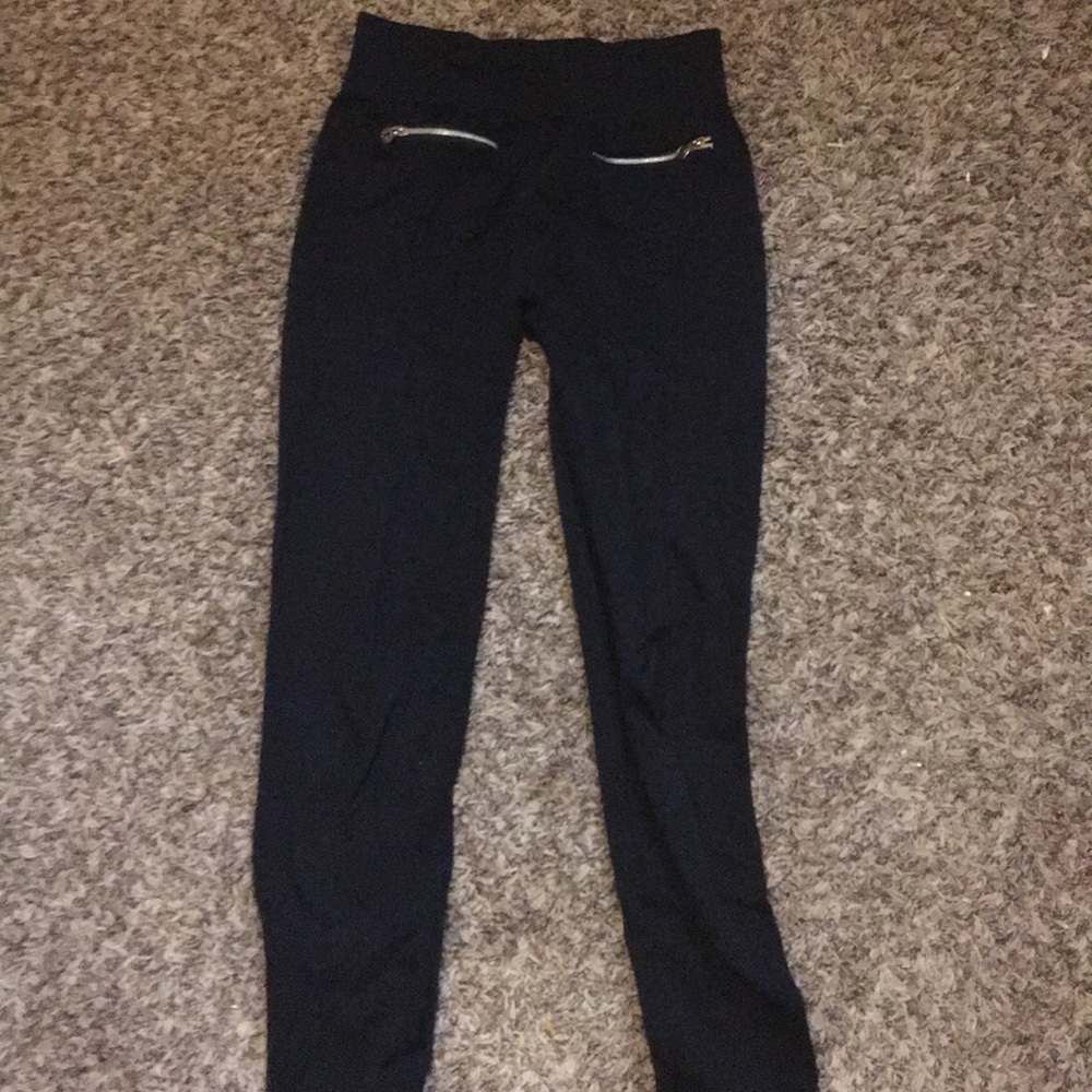 Black zipper tights